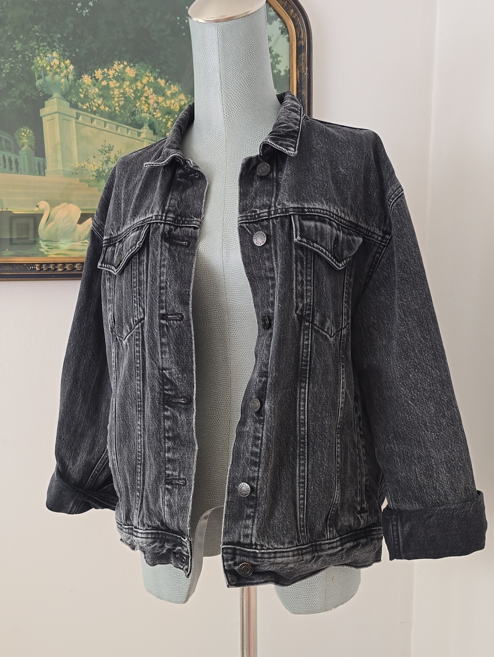 Everlane | Washed Black Denim Jacket - Picture 2 of 7